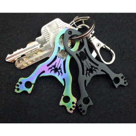 New outdoor tool Wolf head slingshot keychain UDTEK2018